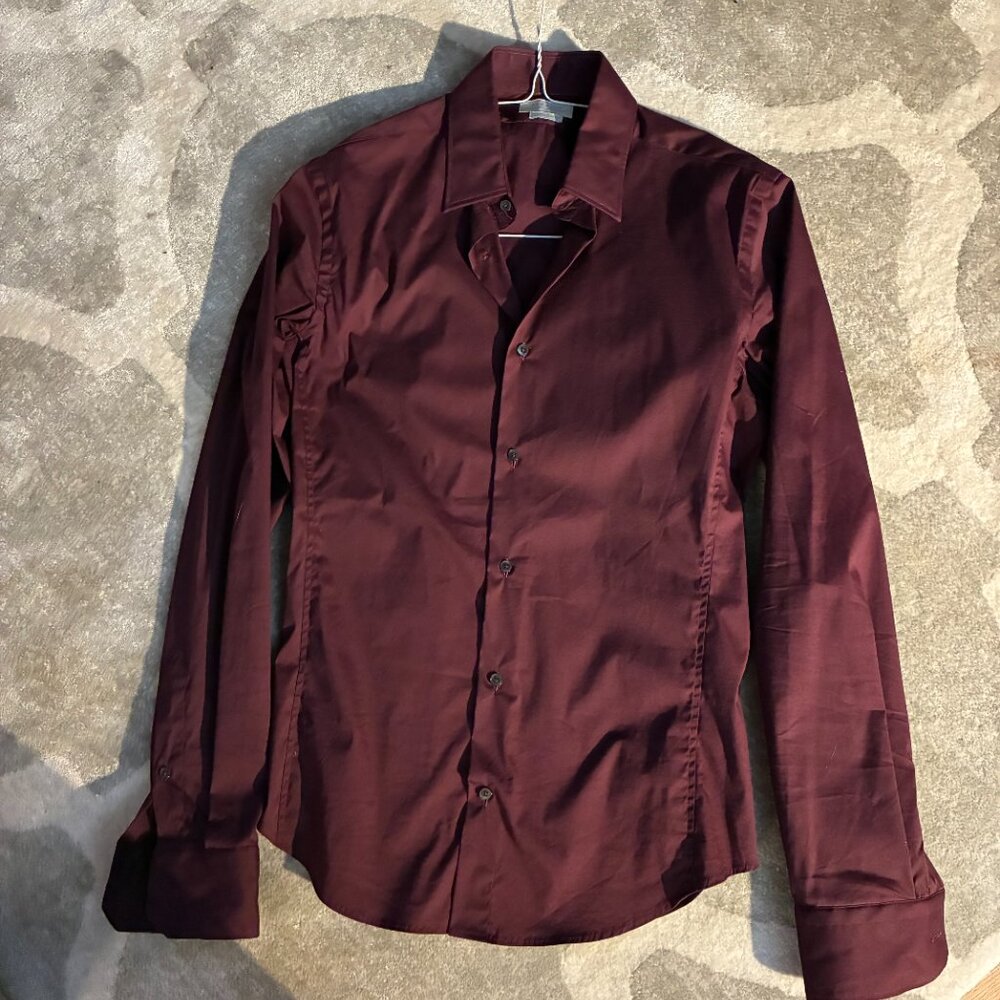 Zara Mens Slim Fit Shirt Sz M